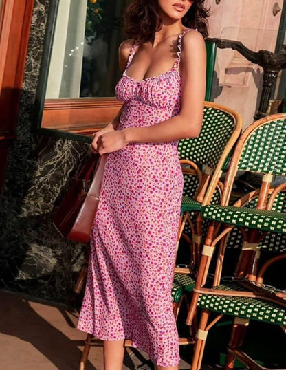 MaisonNox® | Mouwloze bloemenprint jurk