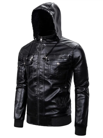 MaisonNox® | Vintage Leren Jas met Capuchon