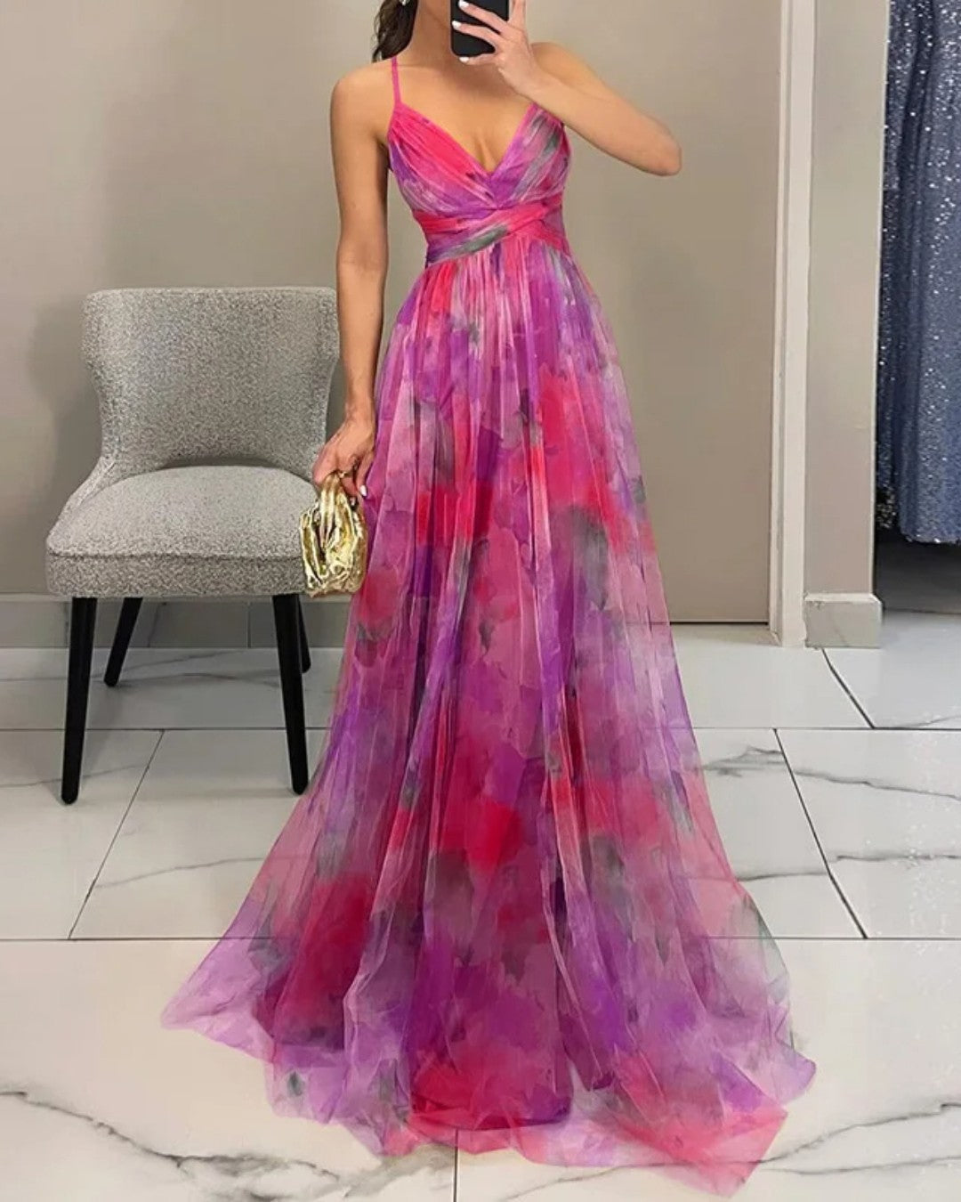 maisonnox® | Betoverende maxi-jurk met bloemenprint