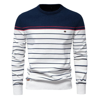 MaisonNox®| Herentrui met Strepen voor Comfort en Tijdloze Stijl