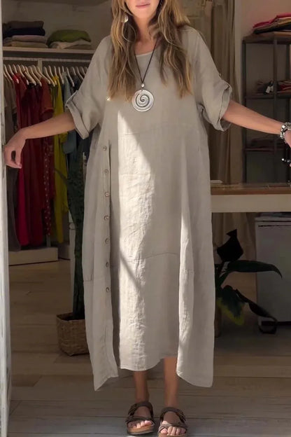 MaisonNox® | Elegante en Casual Jurk met Knopen