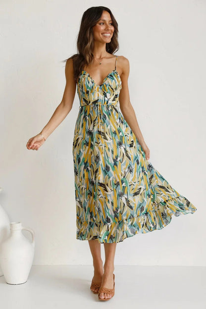 MaisonNox® | Gedrukt Zomerjurk met Frisse Comfort en Zonnige Stijl voor Vrije Dagen