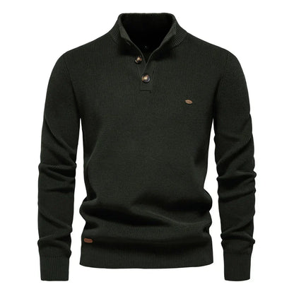 MaisonNox®| Stijlvolle herenpullover met knoopdesign