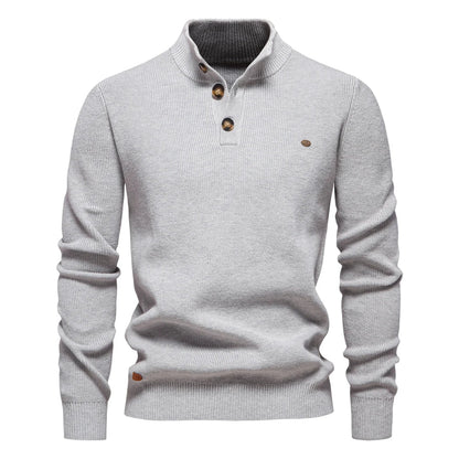 MaisonNox®| Stijlvolle herenpullover met knoopdesign