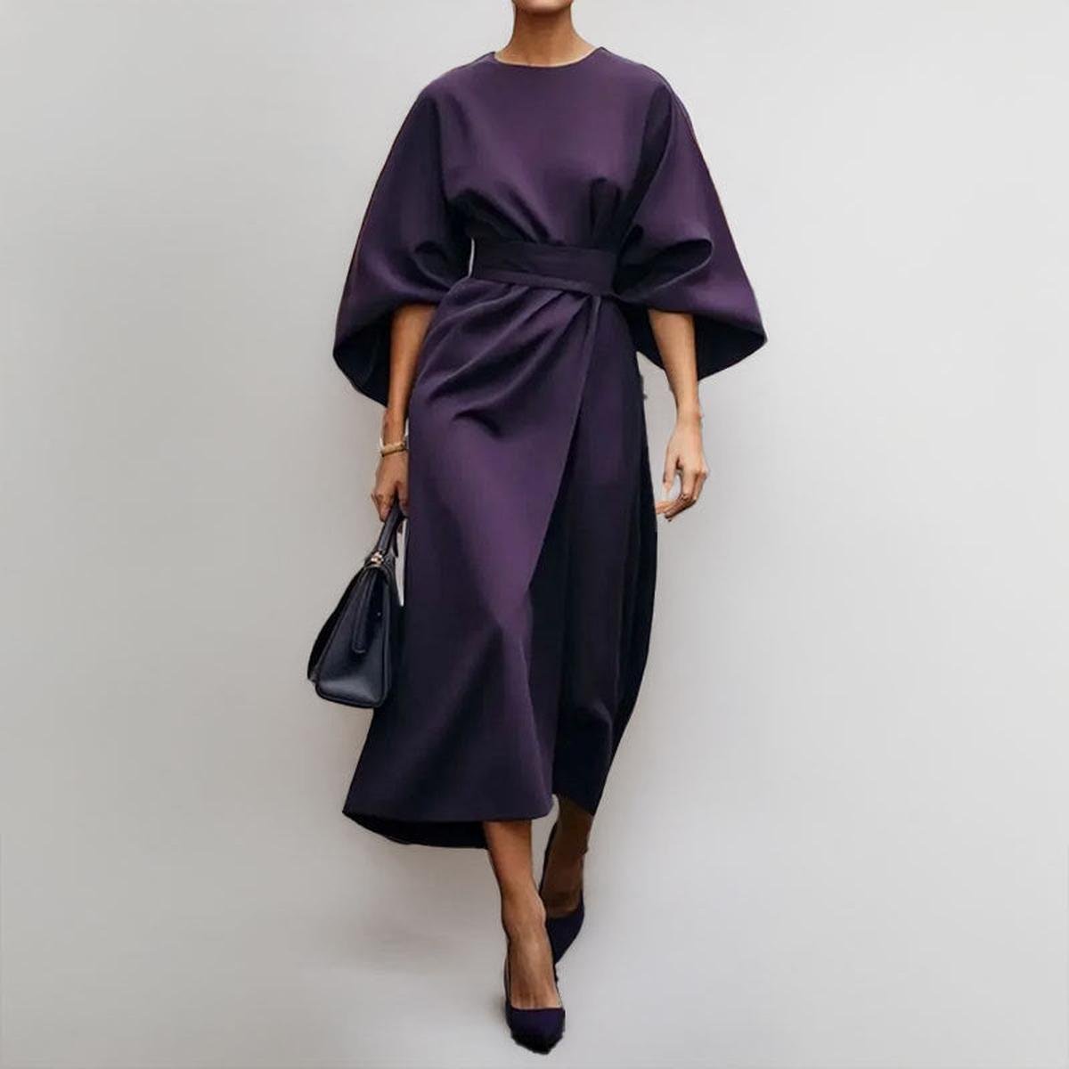 maisonnox® | Maxi-jurk met kimonomouwen
