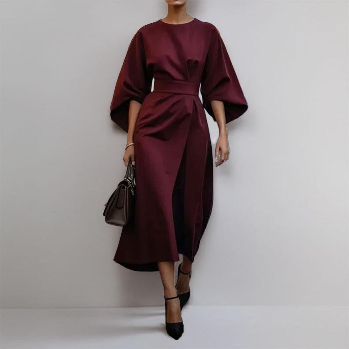maisonnox® | Maxi-jurk met kimonomouwen