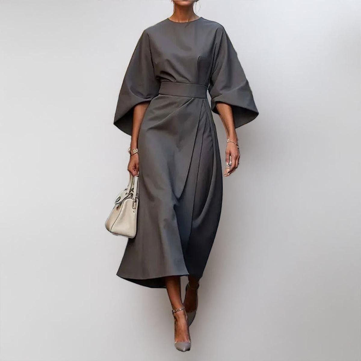 maisonnox® | Maxi-jurk met kimonomouwen