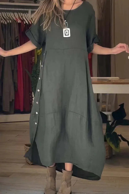 MaisonNox® | Elegante en Casual Jurk met Knopen