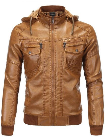 MaisonNox® | Vintage Leren Jas met Capuchon