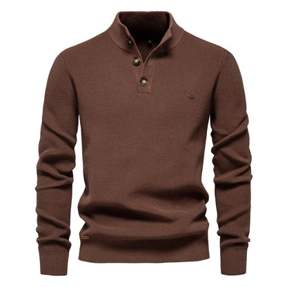 MaisonNox®| Stijlvolle herenpullover met knoopdesign