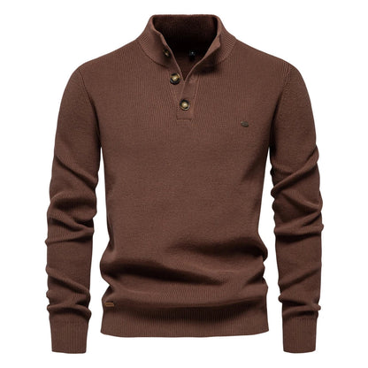 MaisonNox®| Herenpullover met knoopdesign