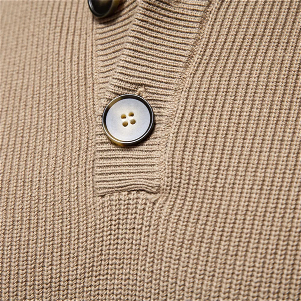 MaisonNox®| Herenpullover met knoopdesign
