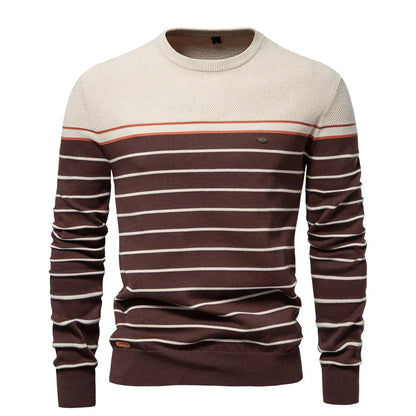 MaisonNox®| Herentrui met Strepen voor Comfort en Tijdloze Stijl