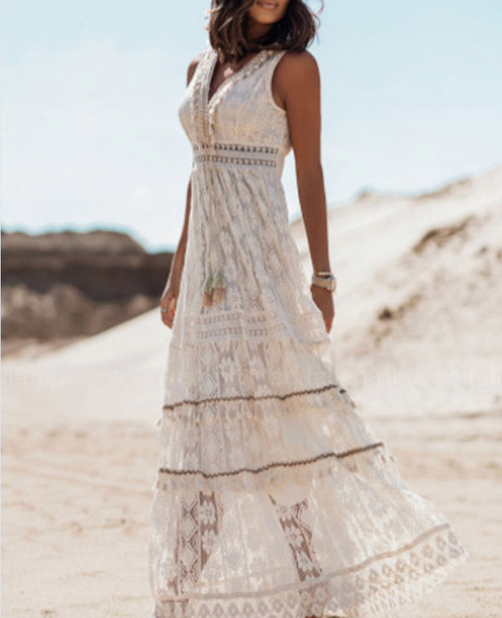 maisonnox® | Boho Maxi Jurk Met Elegante Pasvorm