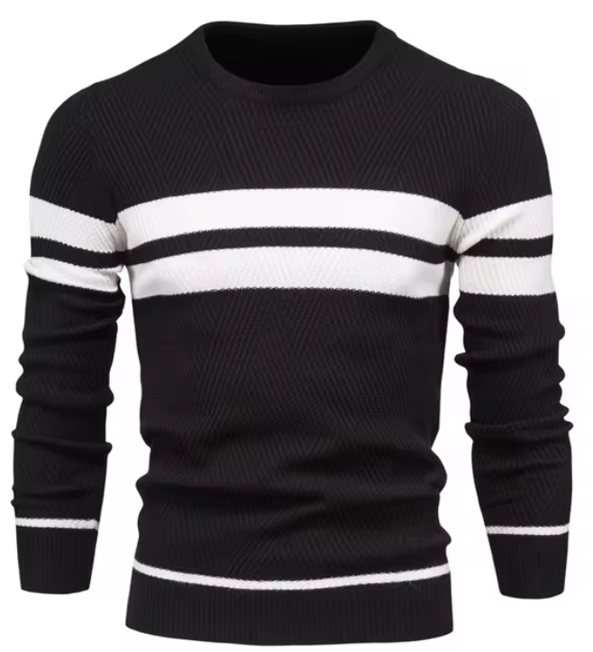MaisonNox®| Stijlvolle herenpullover met visgraatpatroon