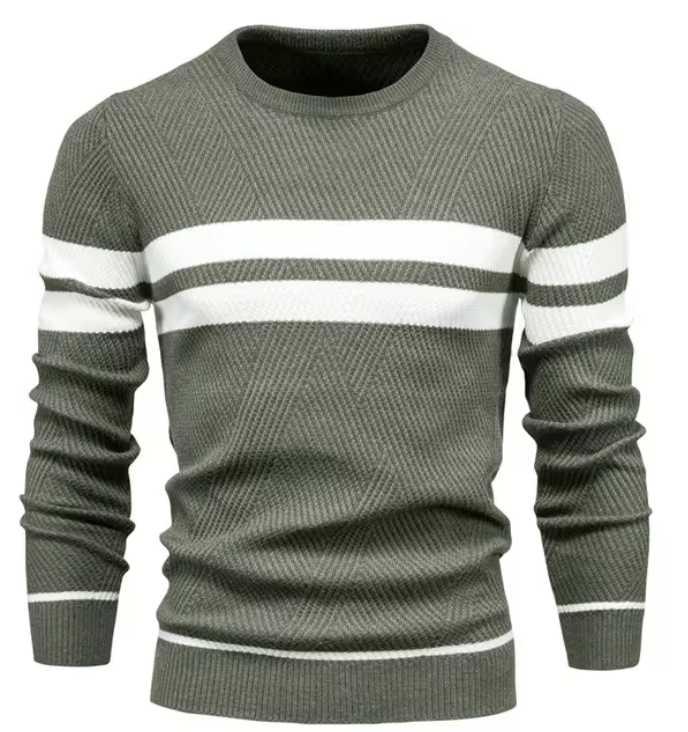MaisonNox®| Stijlvolle herenpullover met visgraatpatroon