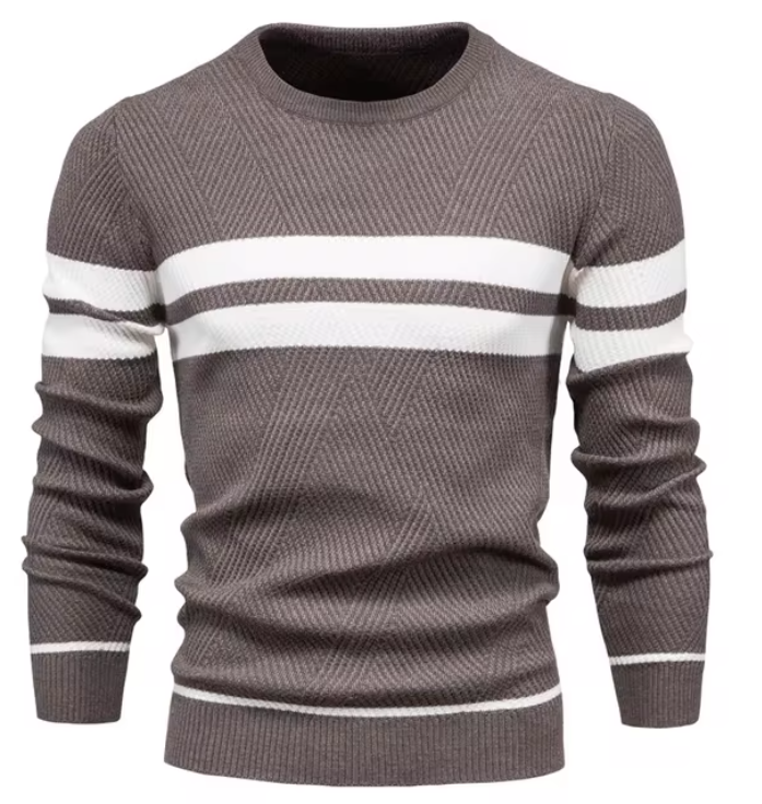 MaisonNox®| Stijlvolle herenpullover met visgraatpatroon