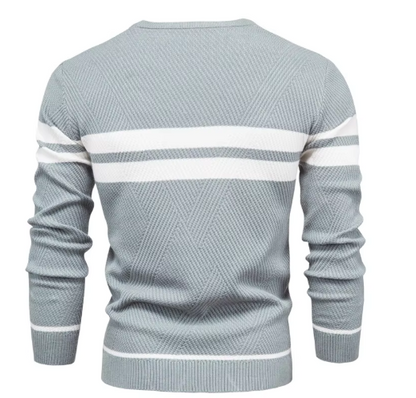 MaisonNox®| Stijlvolle herenpullover met visgraatpatroon