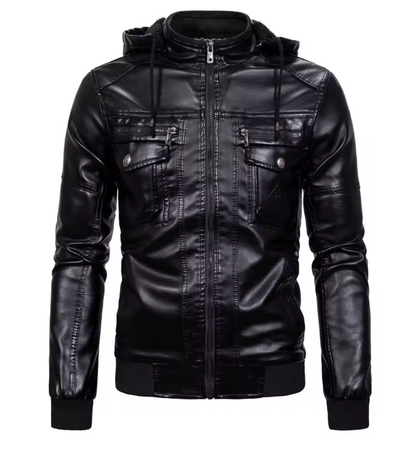 MaisonNox® | Vintage Leren Jas met Capuchon