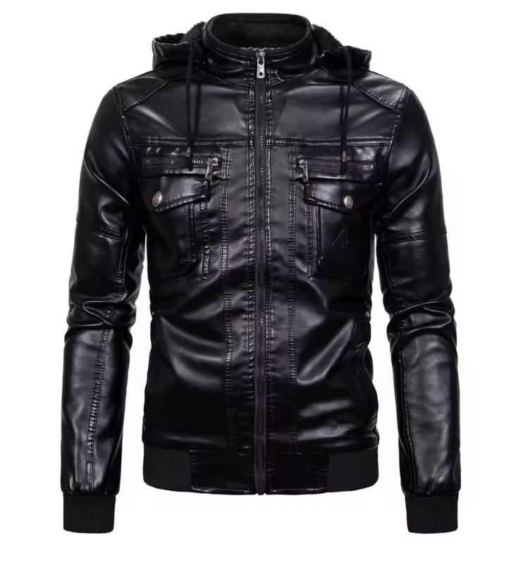 MaisonNox® | Vintage Leren Jas met Capuchon