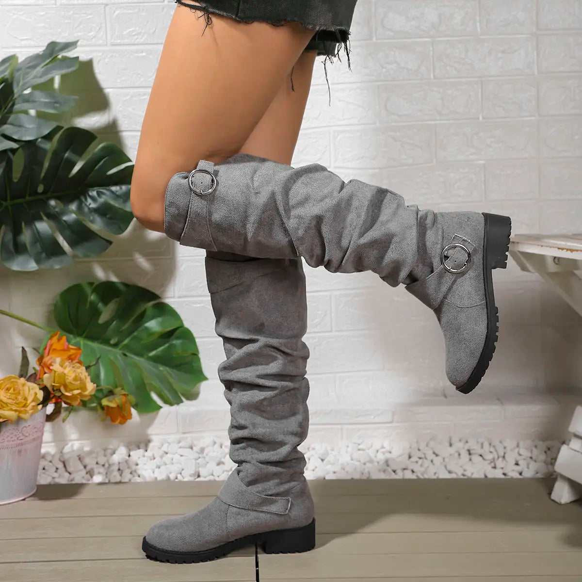 MaisonNox® | Kniehoge Laarzen