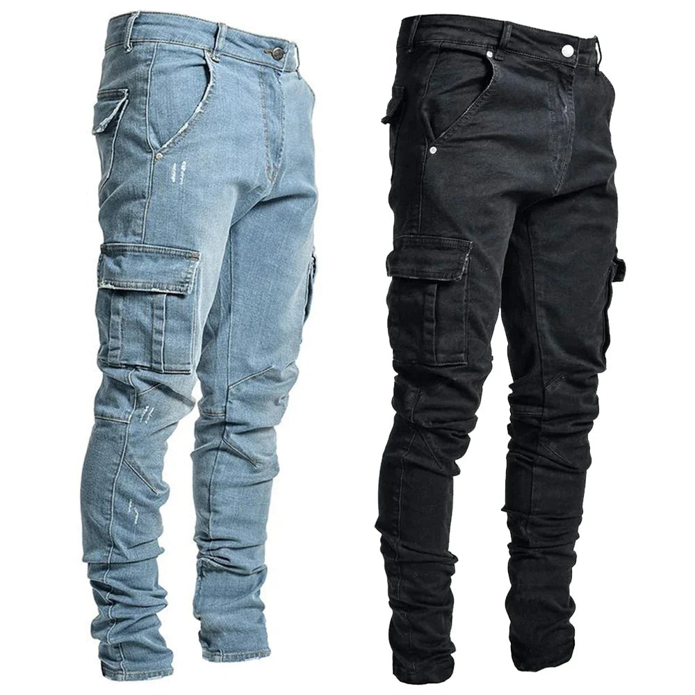 MaisonNox® | Cargo Street Elastic Jeans