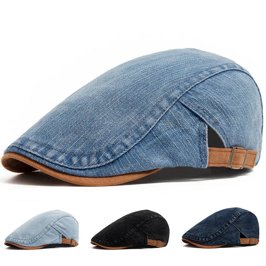 maisonnox® | Premium Denim Flat Cap (tijdelijk 1+1 gratis)