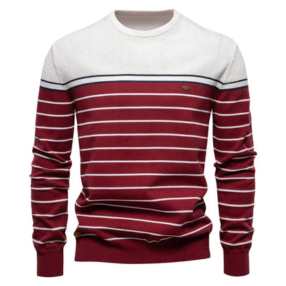 MaisonNox®| Herentrui met Strepen voor Comfort en Tijdloze Stijl
