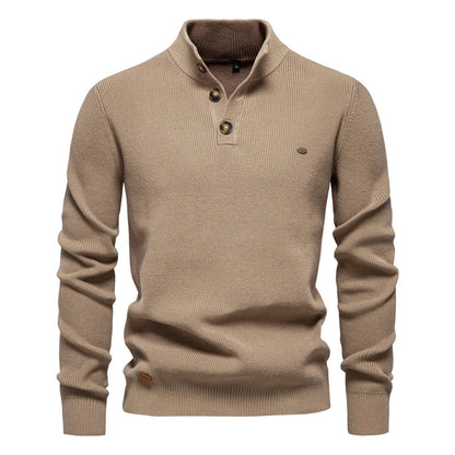 MaisonNox®| Stijlvolle herenpullover met knoopdesign