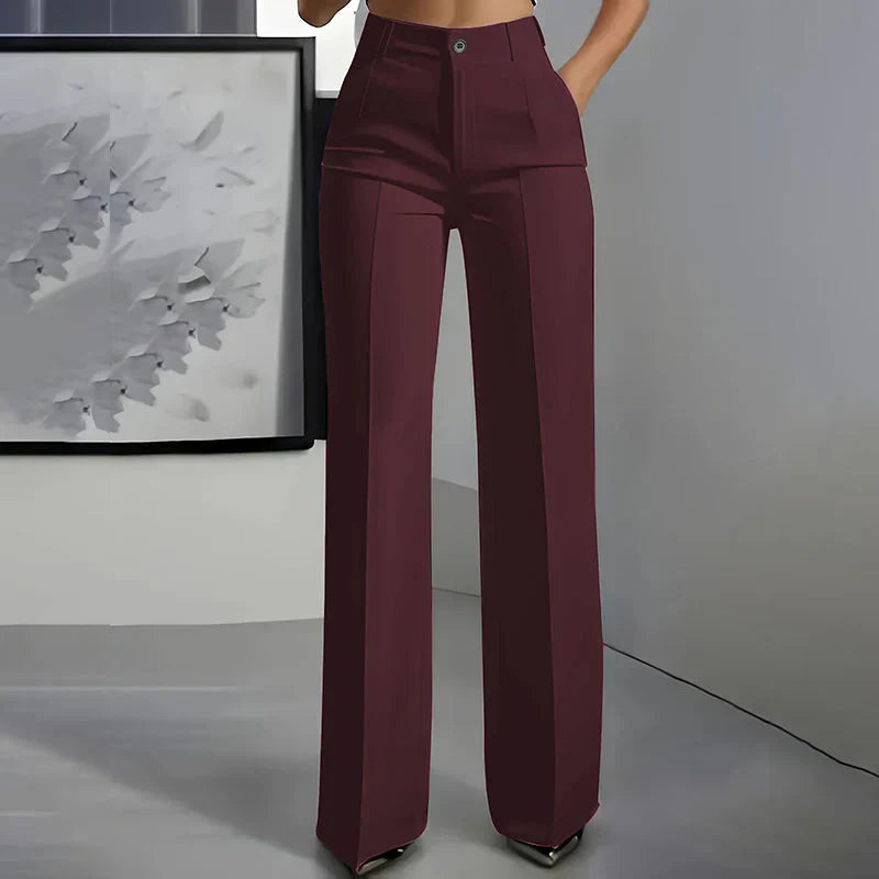 MaisonNox® | Chic hoge taillebroek met flatterende pasvorm voor werk en elegante momenten
