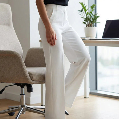 MaisonNox® | Chic hoge taillebroek met flatterende pasvorm voor werk en elegante momenten