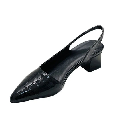 MaisonNox®| Elegante Orthopedische Schoenen met Middelhoge Hak en Krokodillenprint voor de Hele Dag