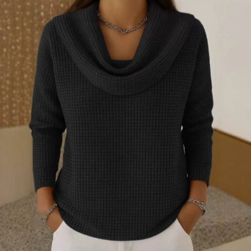 MaisonNox®| Elegante Trui met Warm Comfort en Vloeiende Watervalhals voor Elke Dag