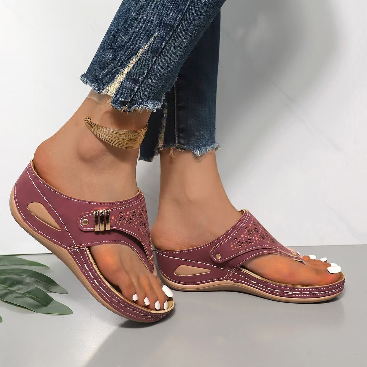maisonnox® | Comfortabele sleehaksandalen met ondersteuning