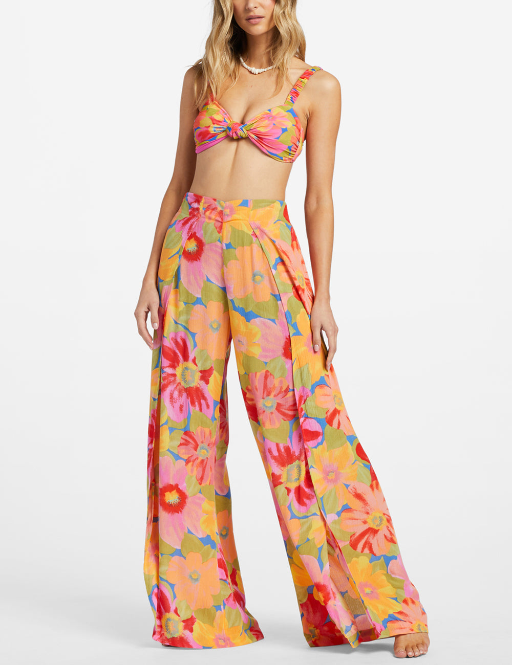 MaisonNox® | Bloemenbroek met uitlopende details