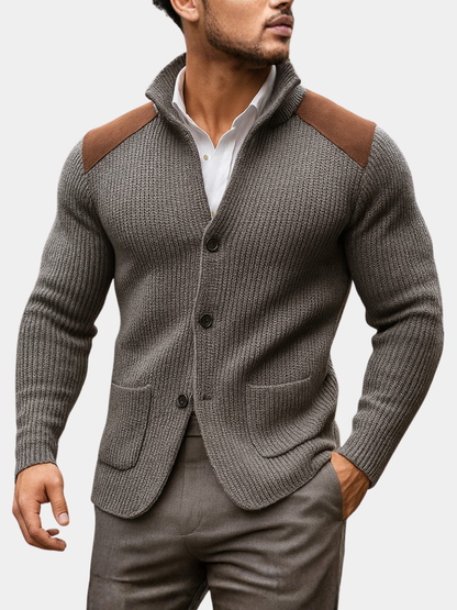 MaisonNox® | Gebreid Jasvest met Suède Accenten voor Comfort en Klasse