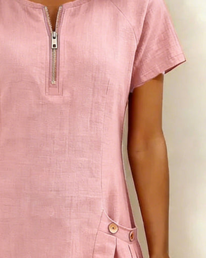 maisonnox® | Katoenen jurk met ritssluiting