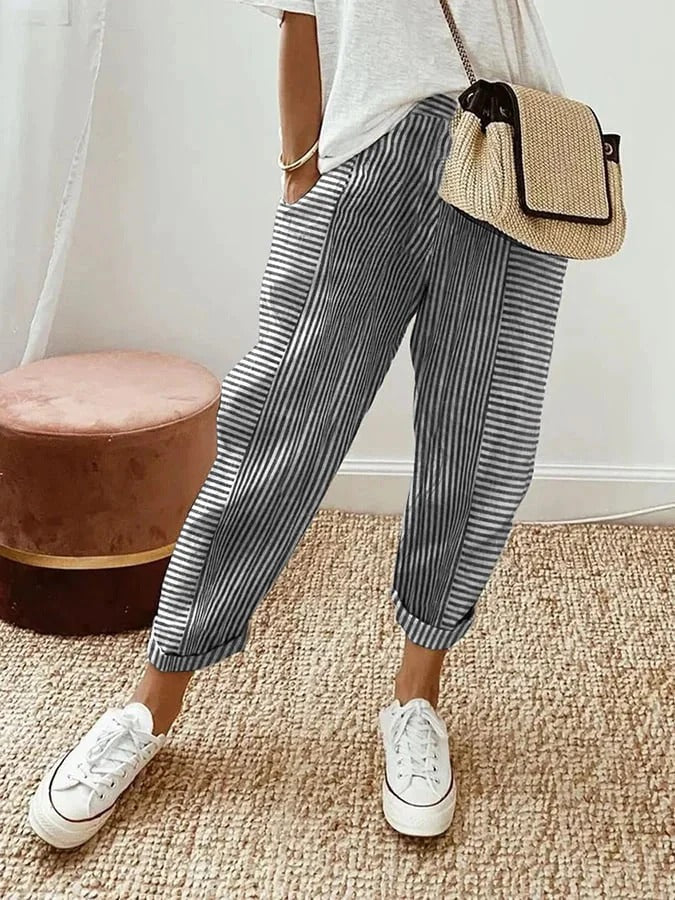 MaisonNox® | Elegante en Casual Gestreepte Broek