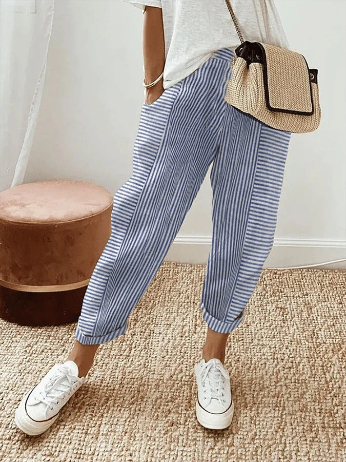 MaisonNox® | Elegante en Casual Gestreepte Broek