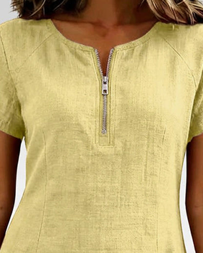 maisonnox® | Katoenen jurk met ritssluiting