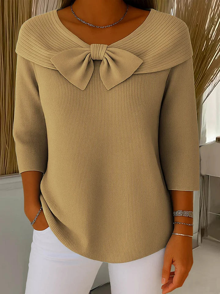 MaisonNox® | Elegante Top met Strik en Perfecte Pasvorm