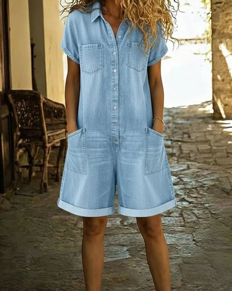 maisonnox® | Capri Denim Jumpsuit
