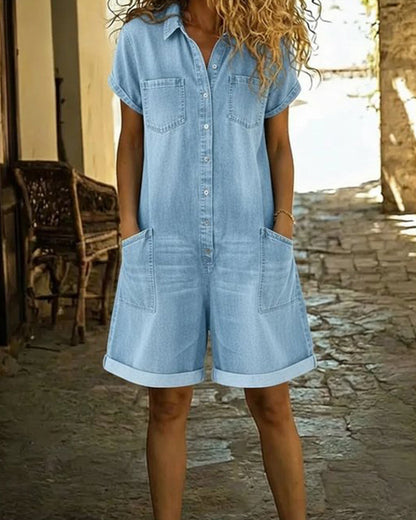 maisonnox® | Capri Denim Jumpsuit