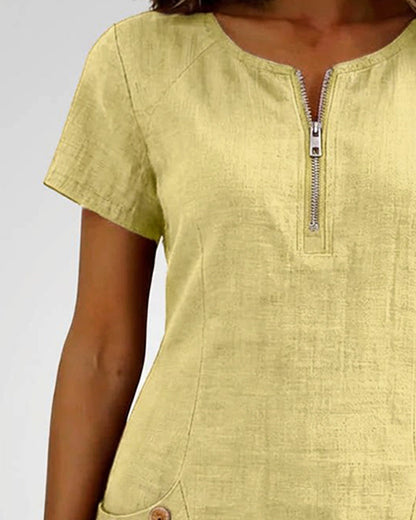 maisonnox® | Katoenen jurk met ritssluiting