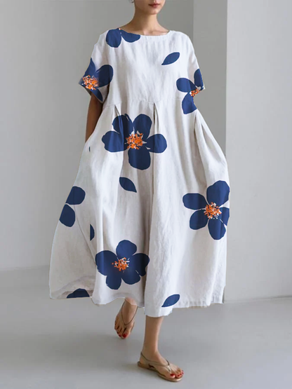 MaisonNox® | Lange Zomerjurk met Levendige Bloemen en Zachte Comfort voor Zonnige Dagen