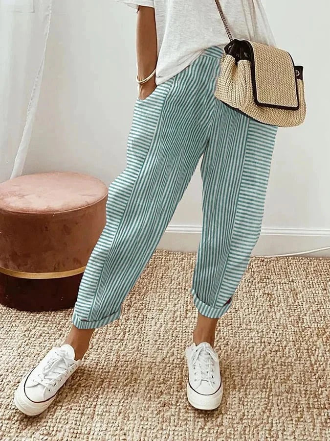 MaisonNox® | Elegante en Casual Gestreepte Broek