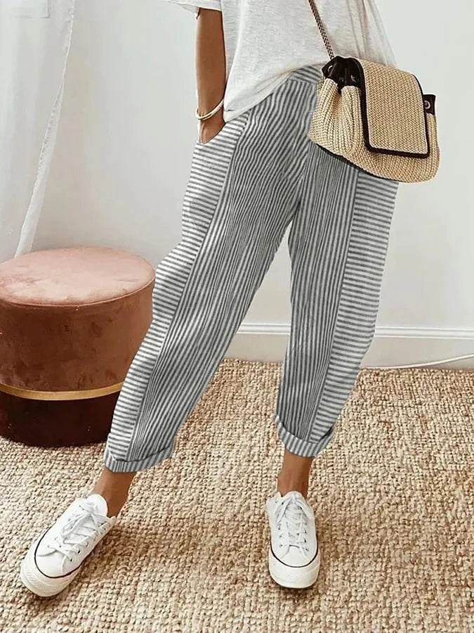 MaisonNox® | Elegante en Casual Gestreepte Broek