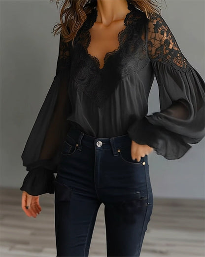maisonnox® | blouse van katoen en linnen