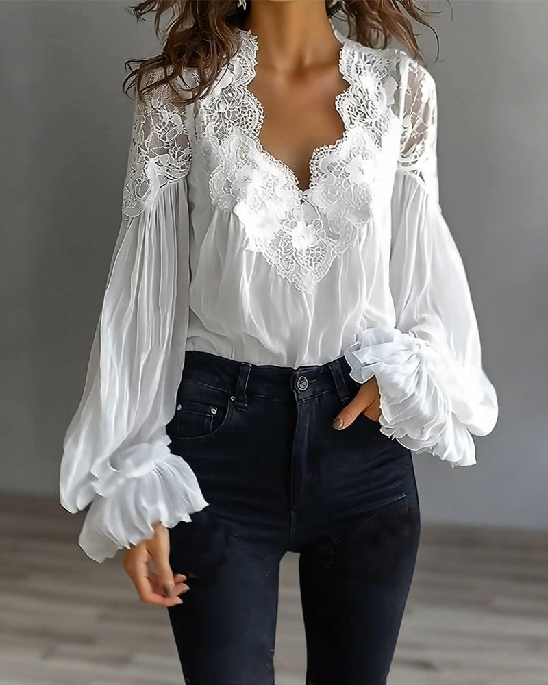 maisonnox® | blouse van katoen en linnen