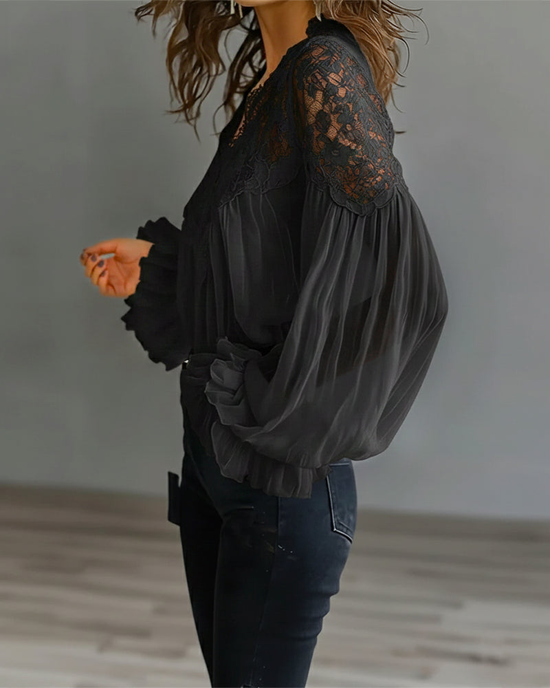 maisonnox® | blouse van katoen en linnen
